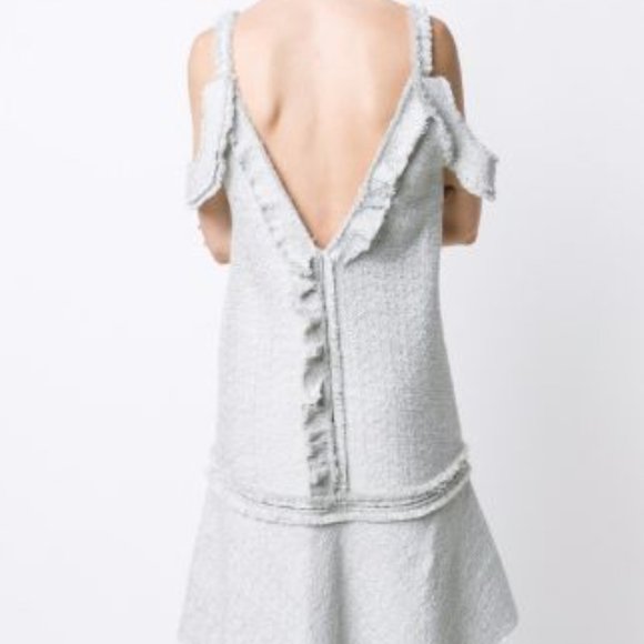 Proenza Schouler Tweed Off The Shoulder Dress - Picture 2 of 10